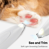 Rechargeable Cordless Electric Pet Paw Trimmer with LED Light