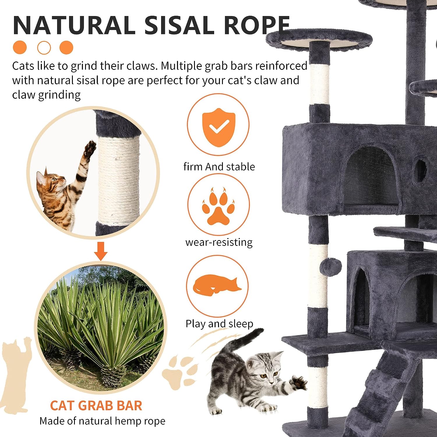 Multi-level Furniture Suitable for Indoor Cat Tree Towers