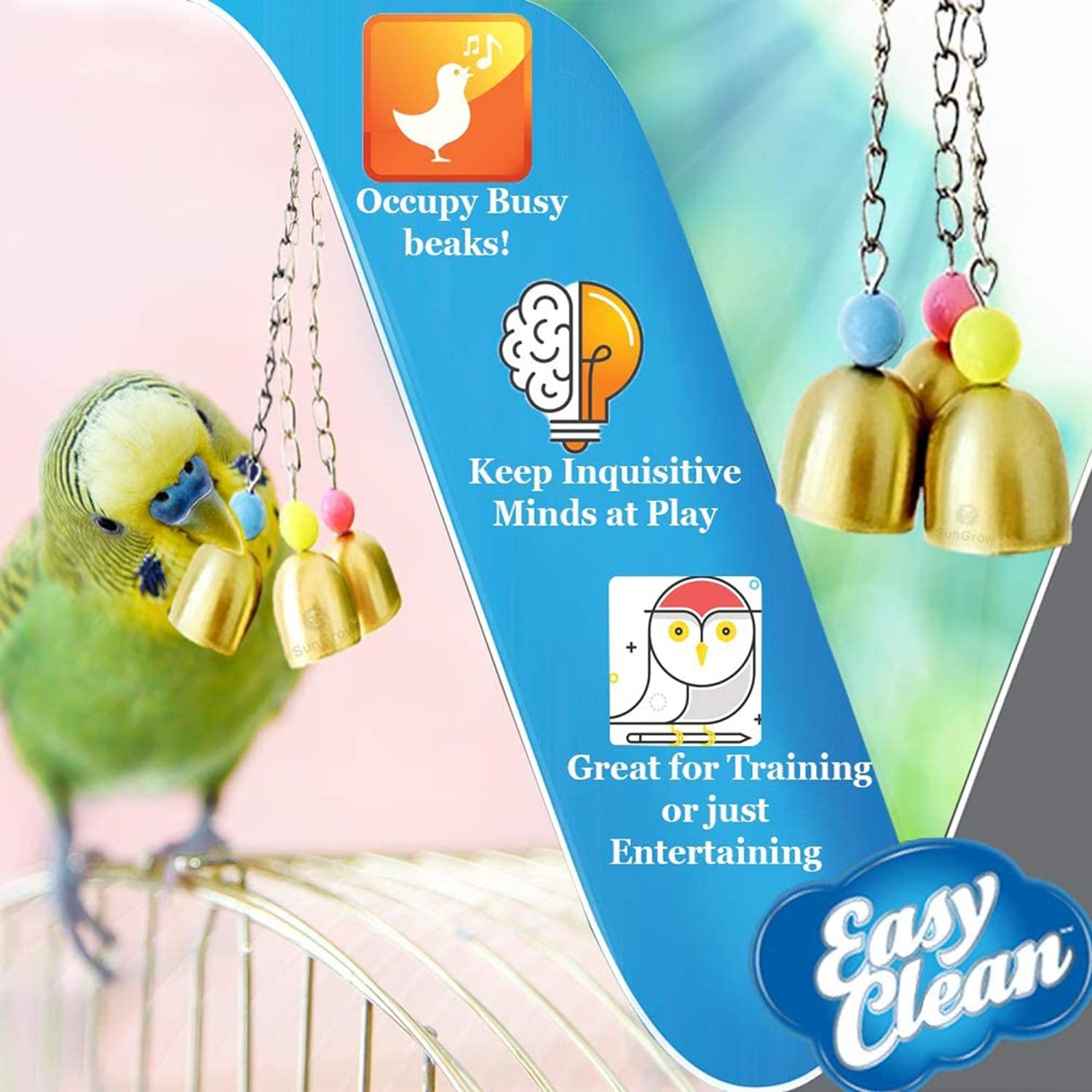 Colorful Parrot Bell Toy
