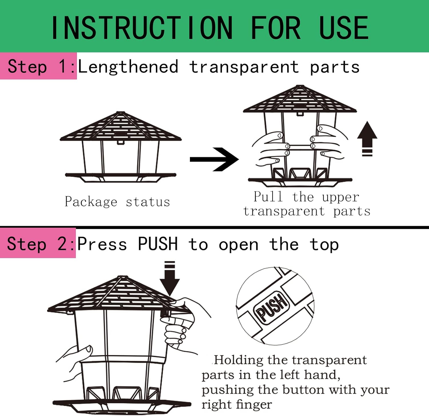 Bird Feeders for Ourside with A Latch Feature