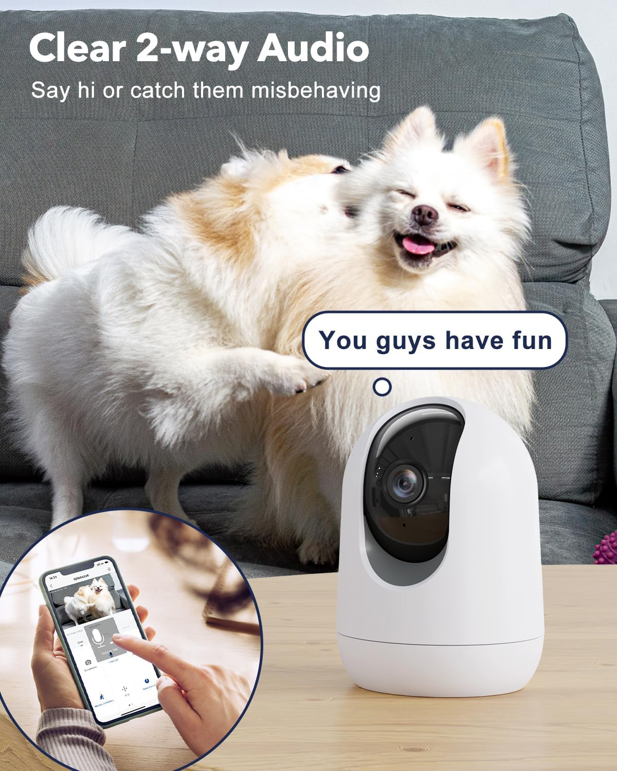 Advanced Indoor Security Camera with 24/7 Monitoring And Two-Way Talk