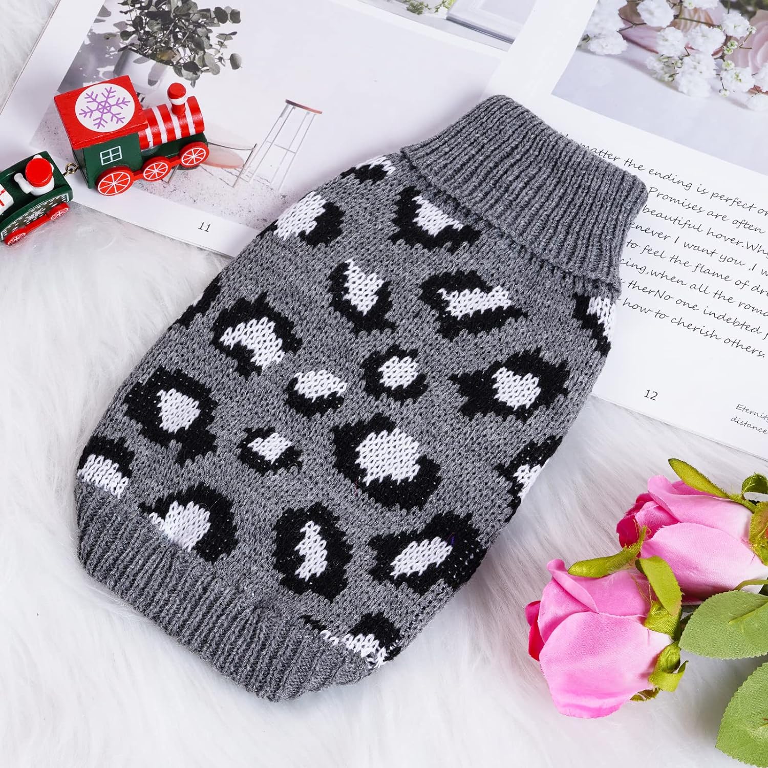 Leopard Knitted Winter Sweater for Cats And Small Dogs