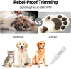 Rechargeable Cordless Electric Pet Paw Trimmer with LED Light