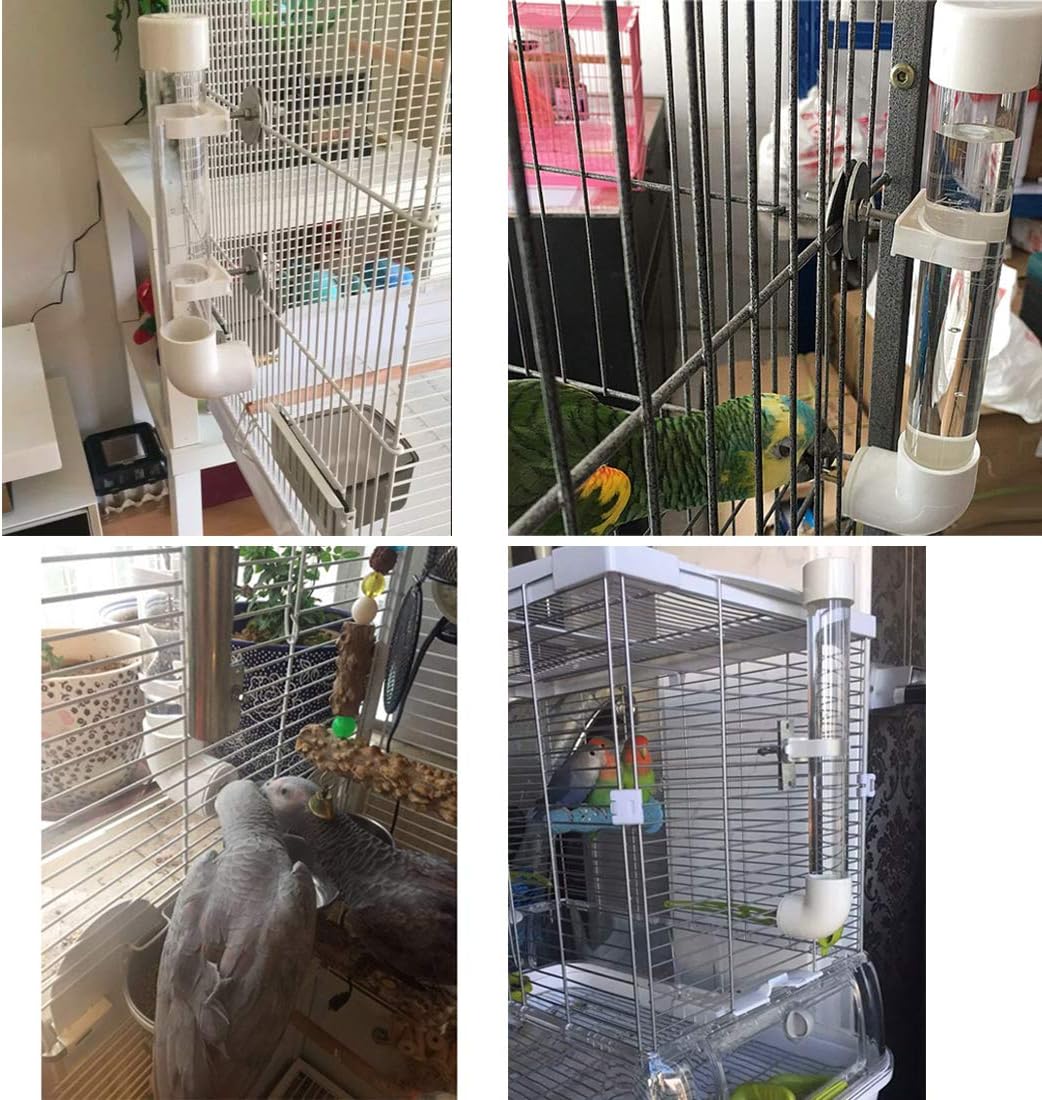 Automatic PVC Bird Drinker for Cage - Easy, Mess-Proof Watering