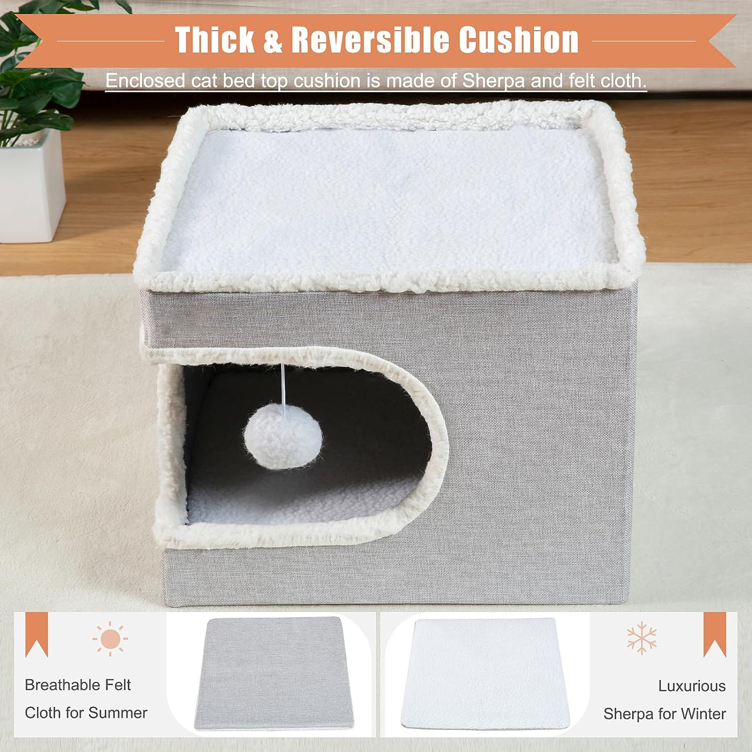 WHKJ Covered Cat Cube House