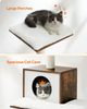 Rustic Brown Multi-Level Cat Tree Tower with Ultra-Soft Plush