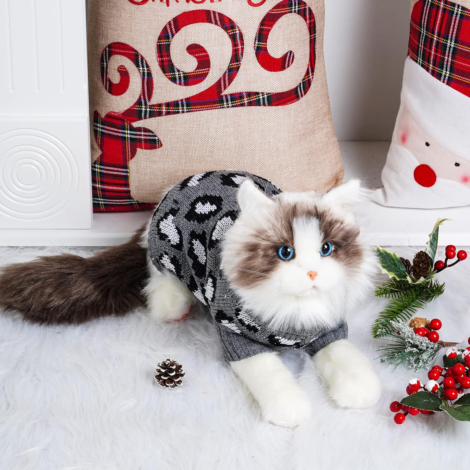 Leopard Knitted Winter Sweater for Cats And Small Dogs
