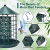 Durable Metal Bird Feeder for Squirrel-Proof Outdoor Hanging, 360° Feeding Area