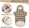 Soft Warm Plaid Dog Hoodie