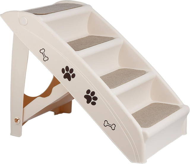 Foldable Dog Stair Steps with Anti-slip Pads