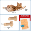 Cat Hammock Wall Mounted Cat Shelf with Two Steps