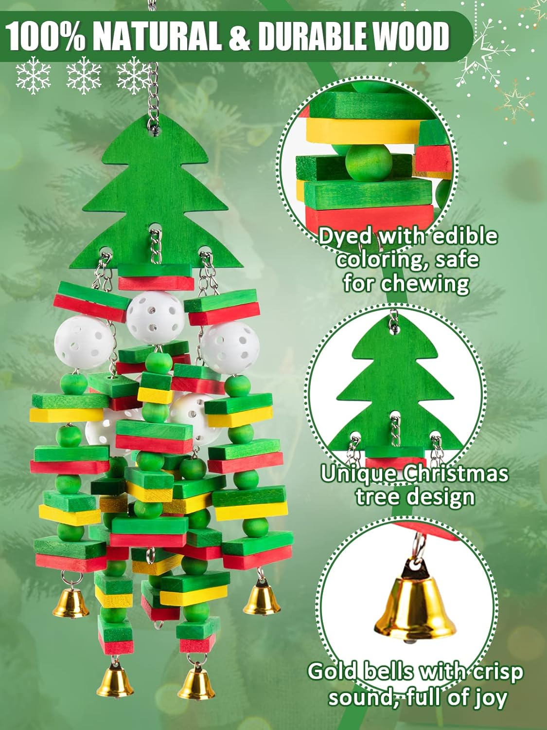 Large Christmas Tree Shaped Bird Toy