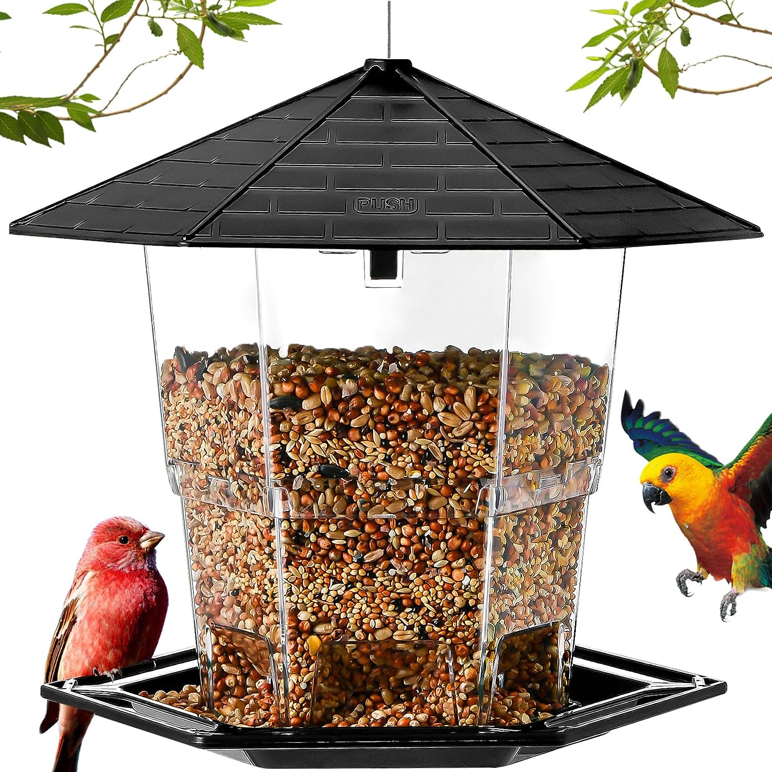 Bird Feeders for Ourside with A Latch Feature