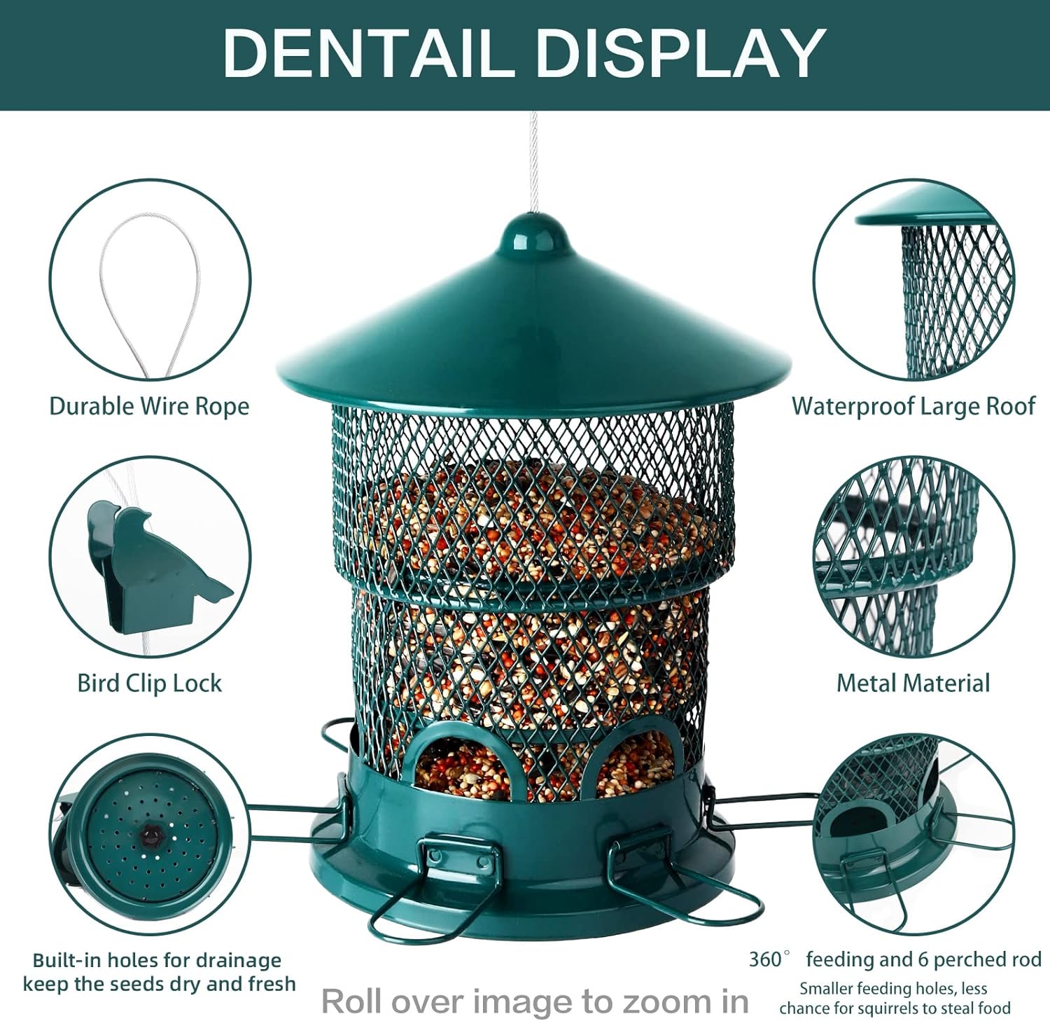 Removable Base Wild Bird Feeder for Outdoors