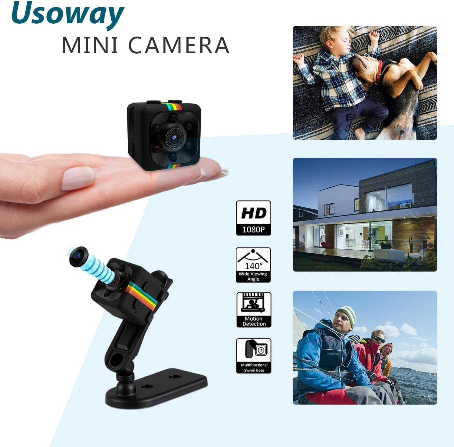 Portable HD 1080P Mini Camera with Night Vision And Motion Detection