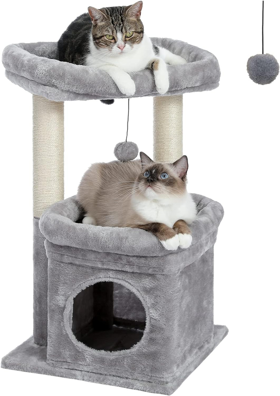 Cozy Cat Tree Tower with Plush Perches And Sisal Scratching Posts