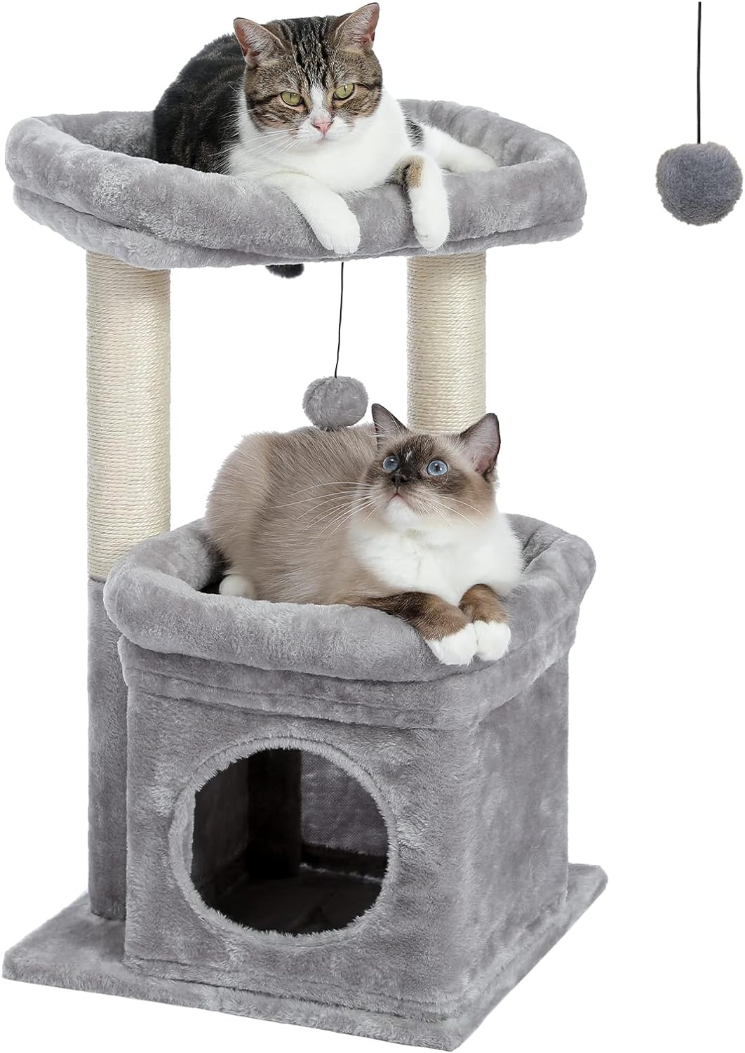 Cozy Cat Tree Tower with Plush Perches And Sisal Scratching Posts
