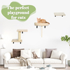 Adjustable Cat Wall Furniture Set with Scratching Post