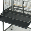 Spacious And Sturdy 53-Inch Wrought Iron Bird Cage with Rolling Stand