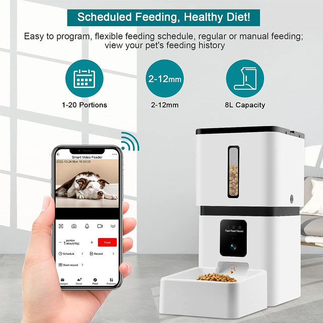 Wehao Pets 8L Large Automatic Food Feeder For Dogs 