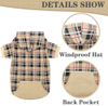 Soft Warm Plaid Dog Hoodie