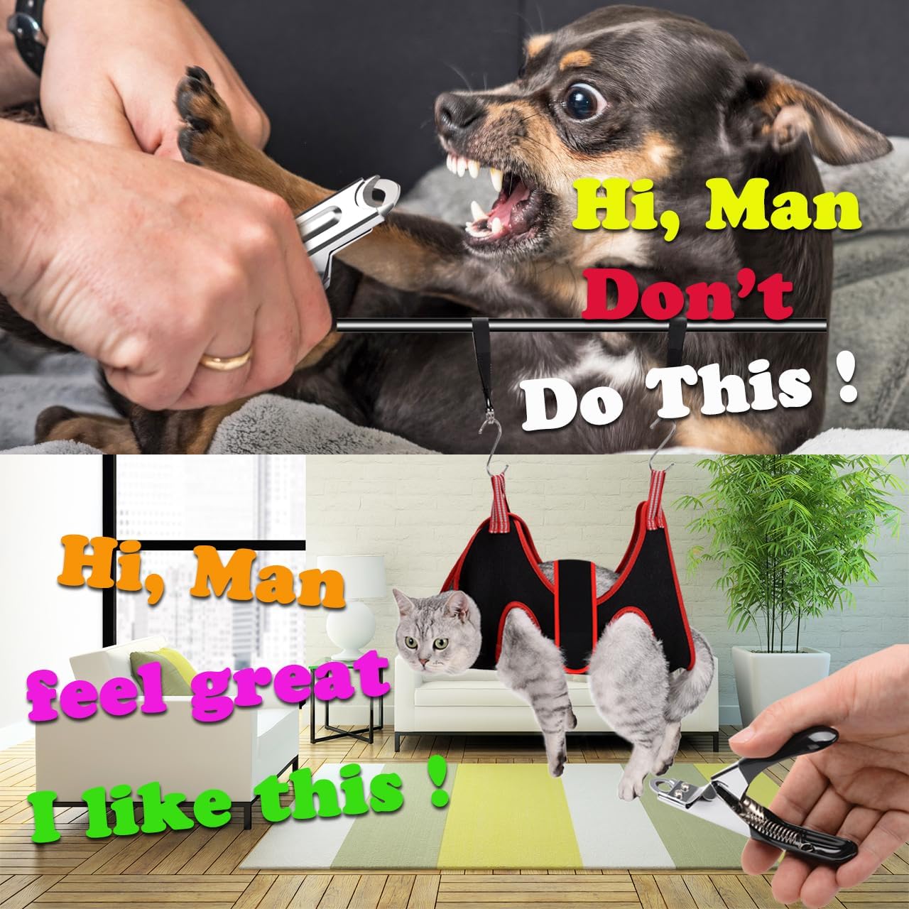 Rugged And Durable Pet Grooming Hammock Harness