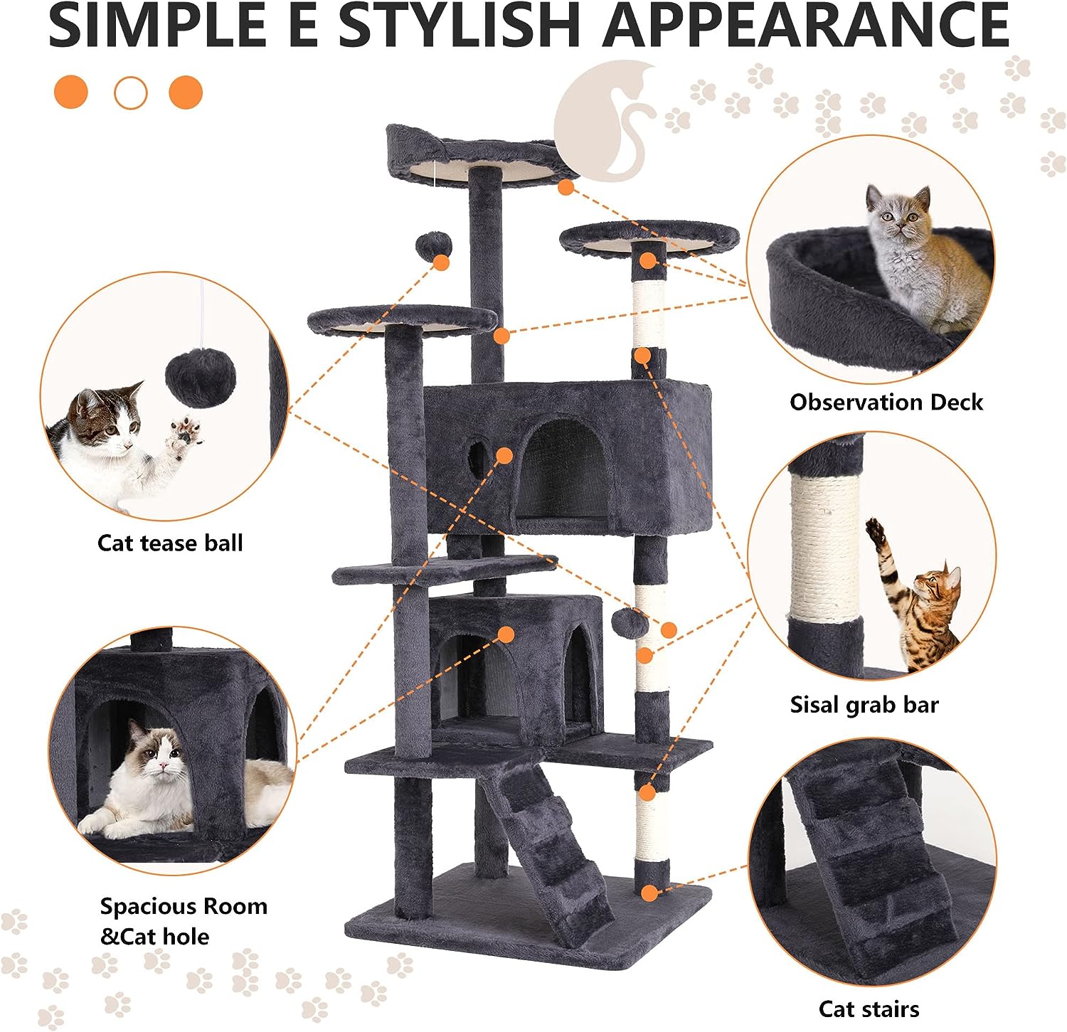Multi-level Furniture Suitable for Indoor Cat Tree Towers