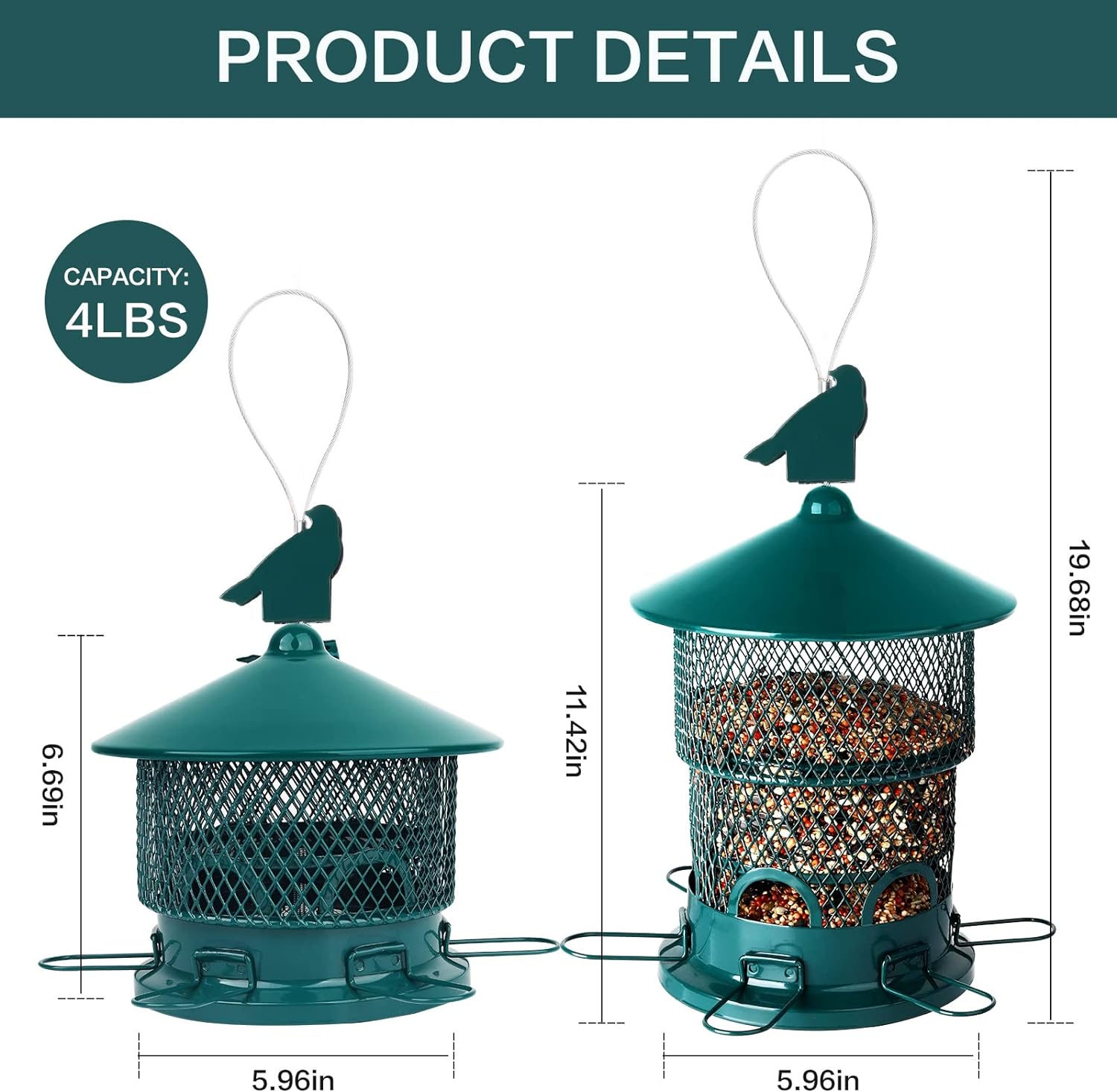 Removable Base Wild Bird Feeder for Outdoors