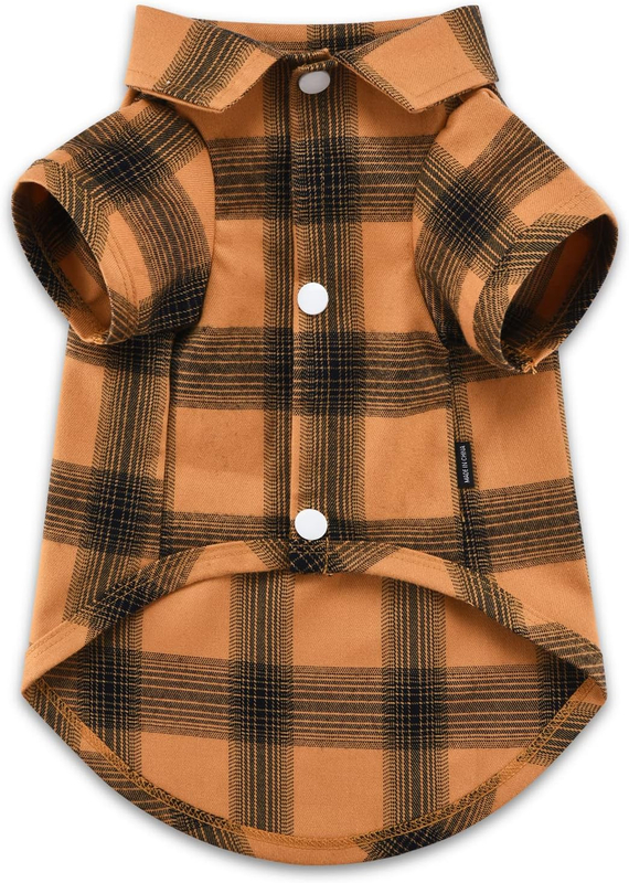 Plaid Dog Clothes for Small Dogs Shirts