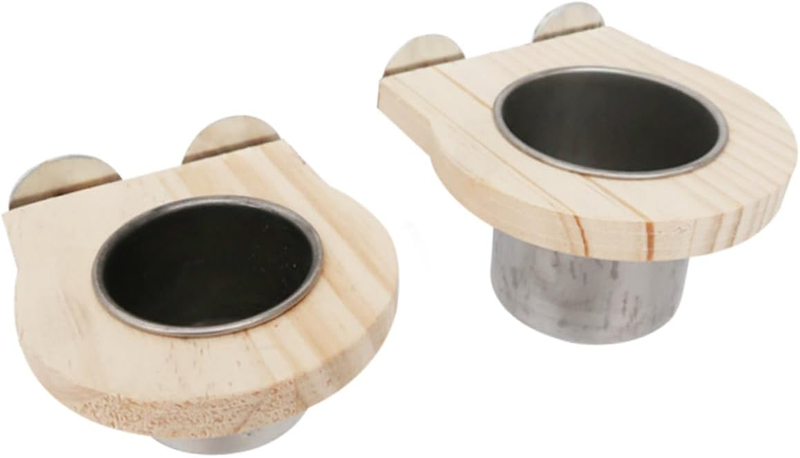 Stainless Steel Hanging Bird Feeder And Waterer Set for Cage
