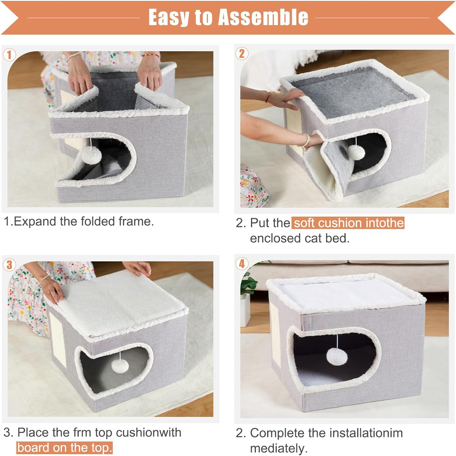 WHKJ Covered Cat Cube House