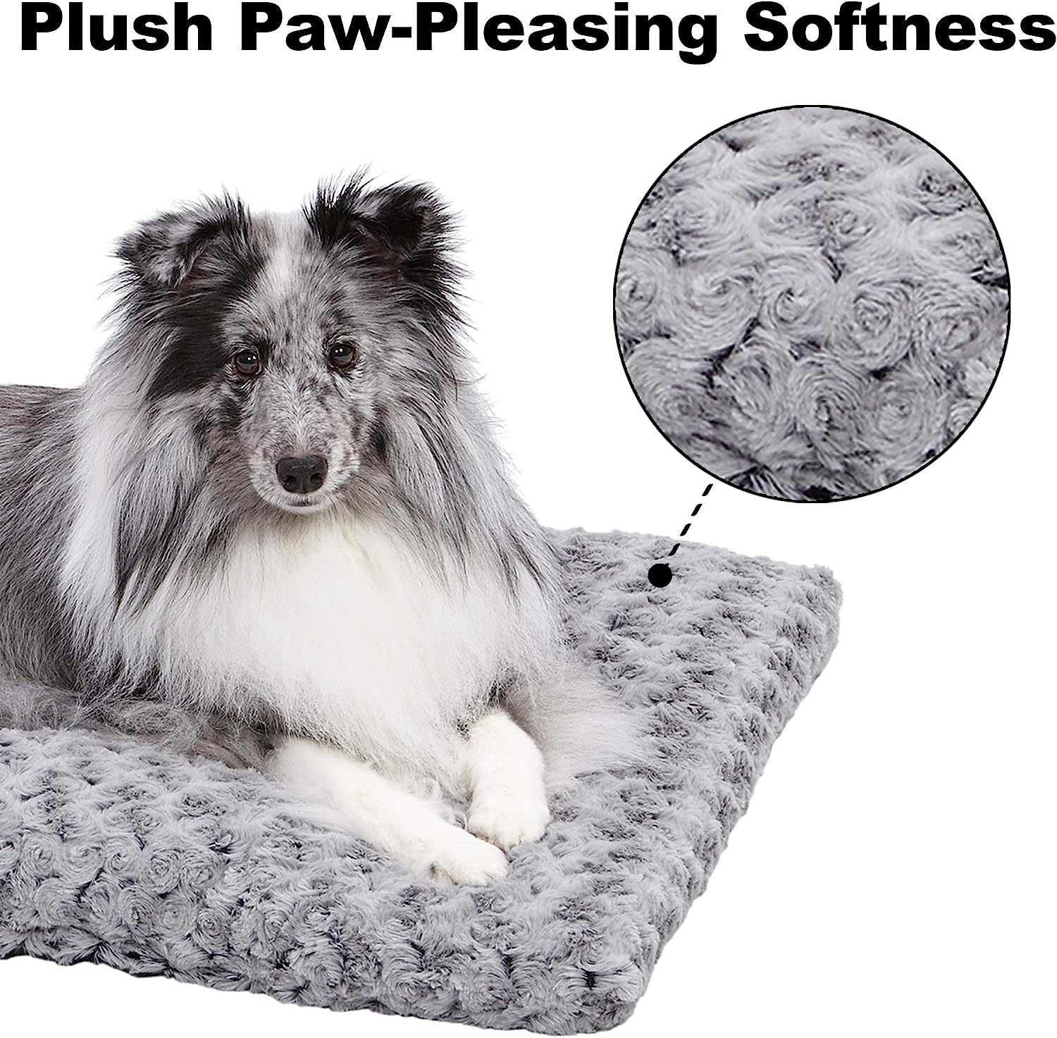WHKJ Ultra Plush Gray Pet Bed
