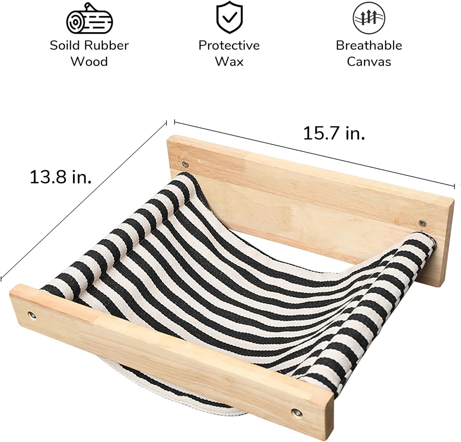 Sturdy Wooden Cat Wall Furniture with Hammock
