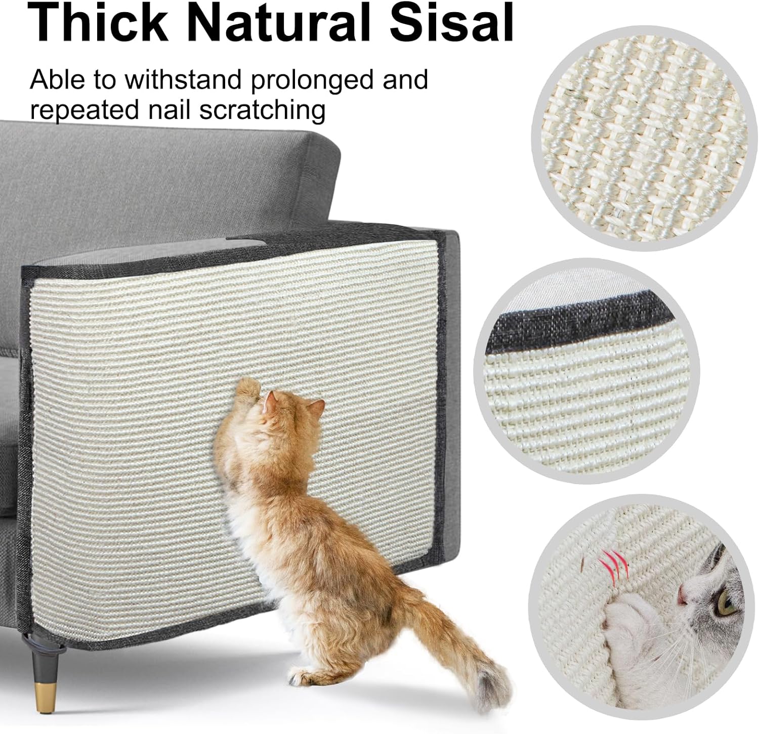 Natural Sisal Cat Scratch Furniture Protector