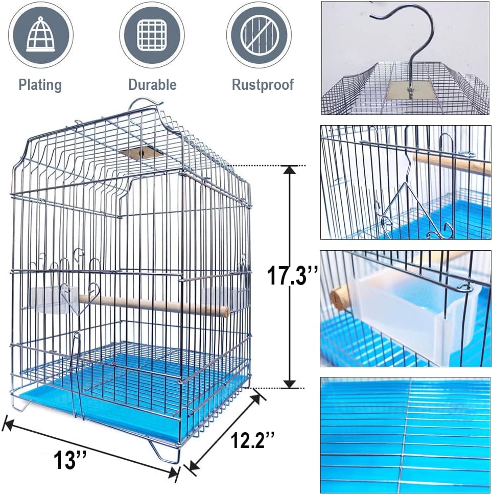 Small Parakeet Bird Cage with Accessories And Easy Cleaning Features