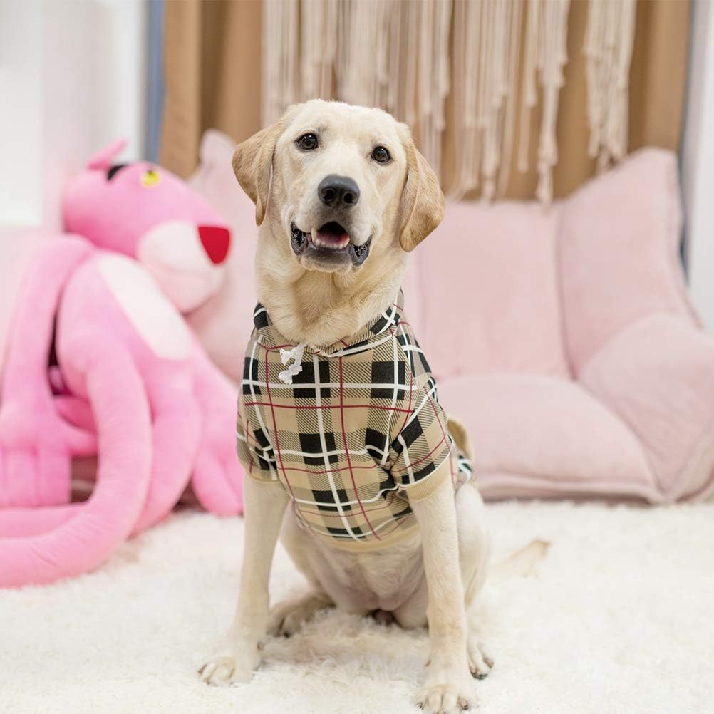 Soft Warm Plaid Dog Hoodie
