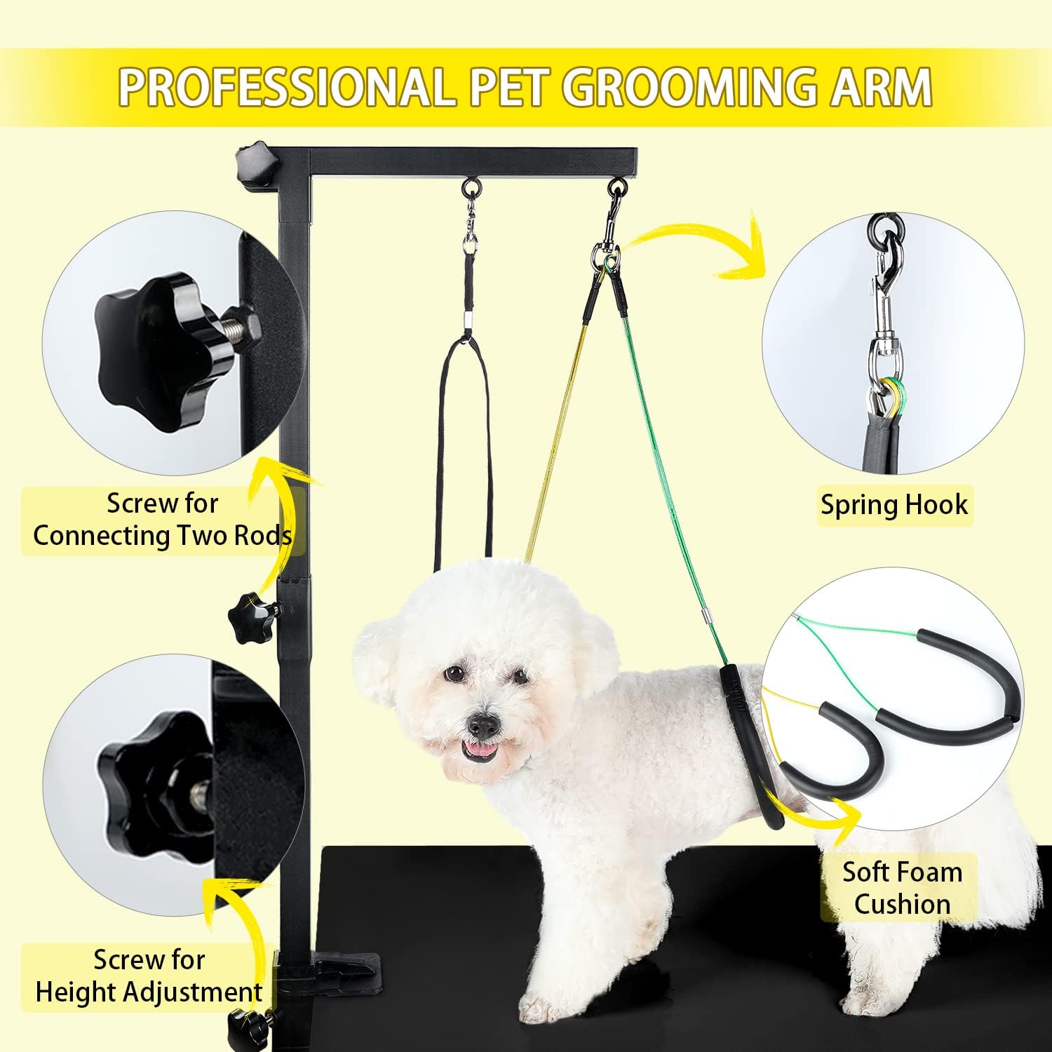 Durable And Adjustable Pet Grooming Table Arm