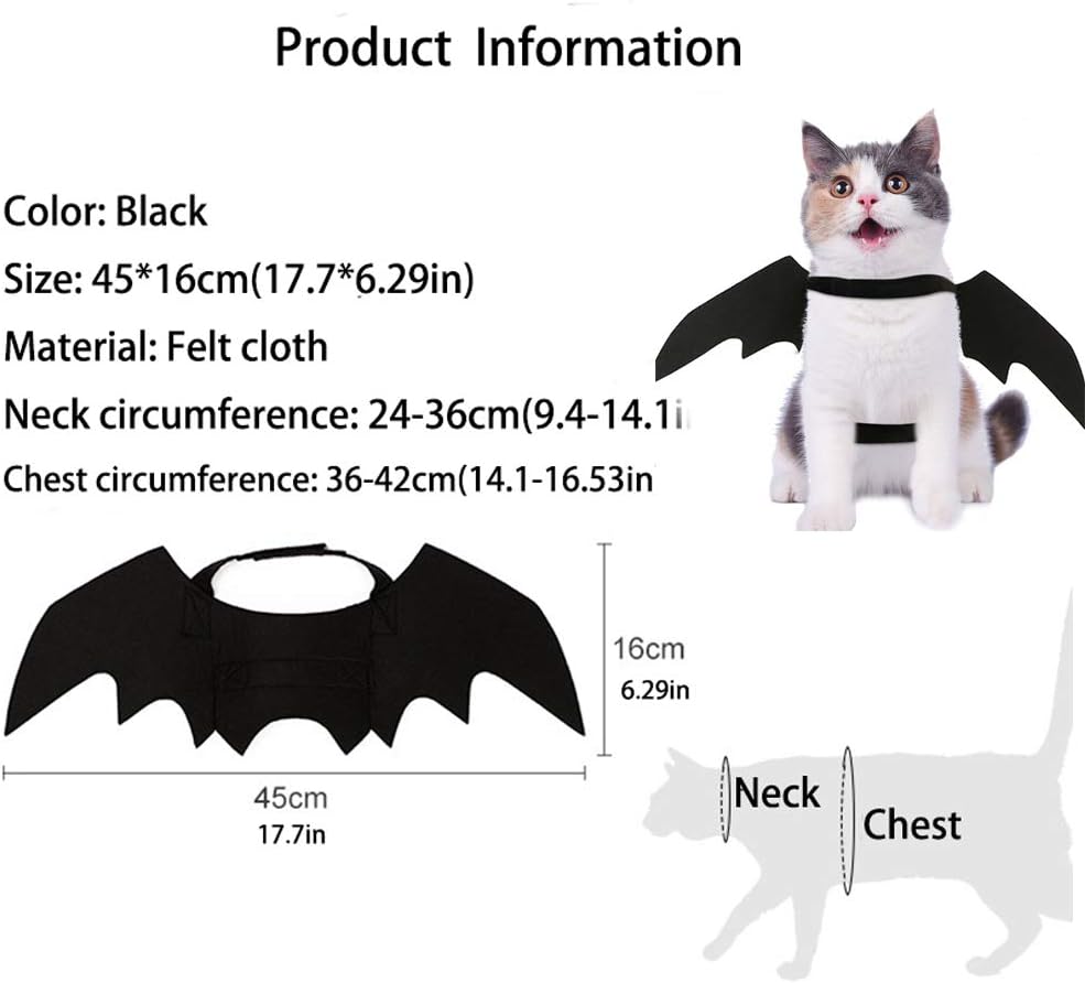 Bat Wings Dress Up Pet Cat Clothes