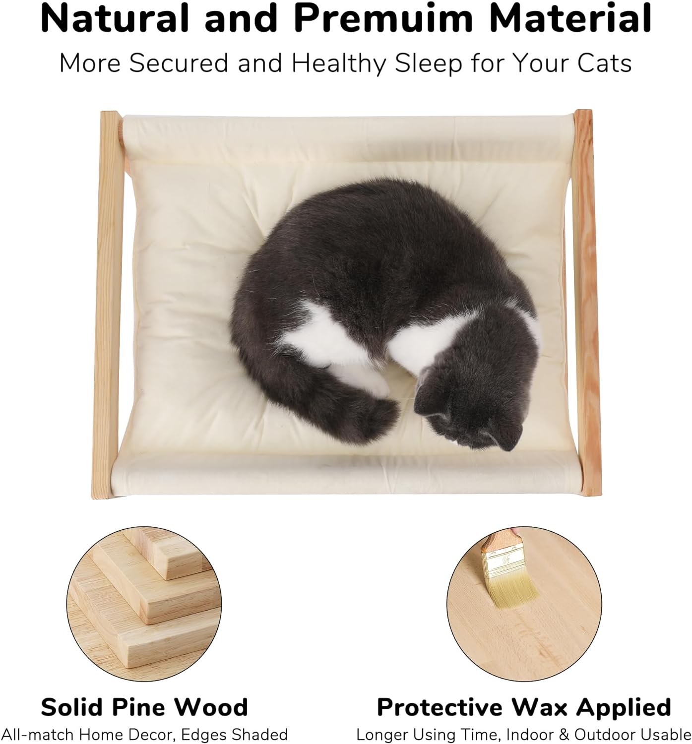 Plush Velvet Cat Hammock Bed