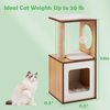 Modern And Sturdy Wood Cat Tree for Large Cats