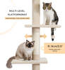 Adjustable Height 5-Tier Cat Tree Tower with Scratching Posts
