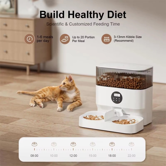 Wehao Pets 5L / 7L Automatic Pet Feeder with Camera And Double Bowls