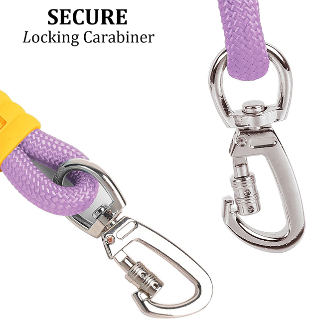 Wehao Double Handle Dog Leash Safety Adjustable Durable 5ft