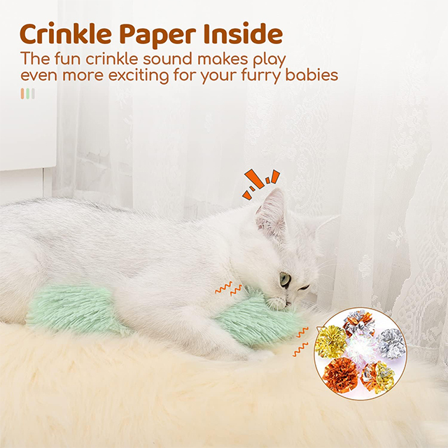 Wehao Soft Plush Crinkle Catnip Toys