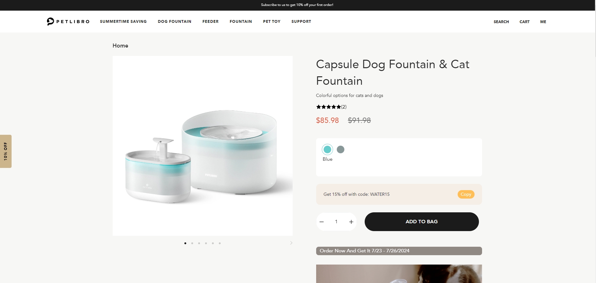 Petlibro Capsule Smart Pet Water Fountain