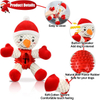 Bulk Wholesale Christmas Santa Snowman Plush Rubber Chew Squeakers Feeding Toys