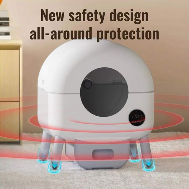 Wehao Self-Cleaning Cat Litter Box with Safety Features