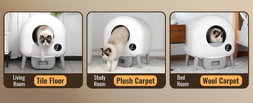 1.Large Capacity Cat Litter Box