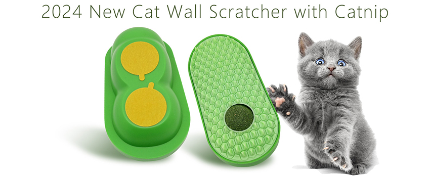 1.New Cat Wall Scratcher with Catnip