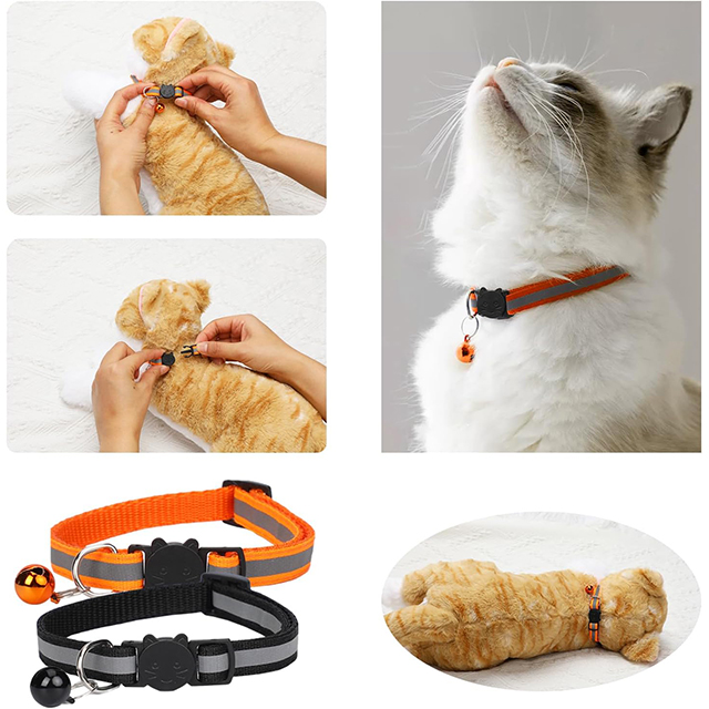 Wehao Reflective Breakaway Kitten Collar with Bell Safety